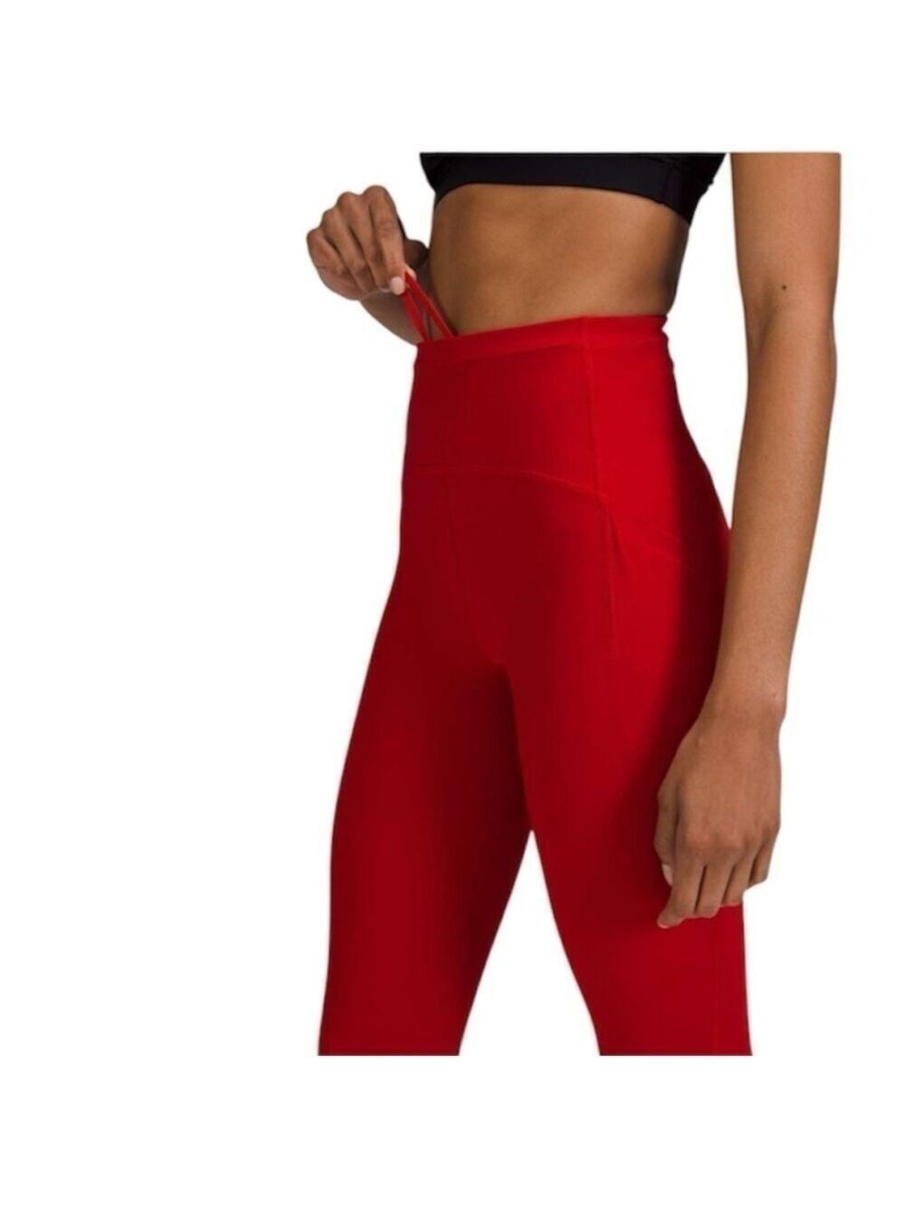 LULULEMON Dark Red Swift Speed High Rise Crop 21” size 0 - Picture 8 of 12